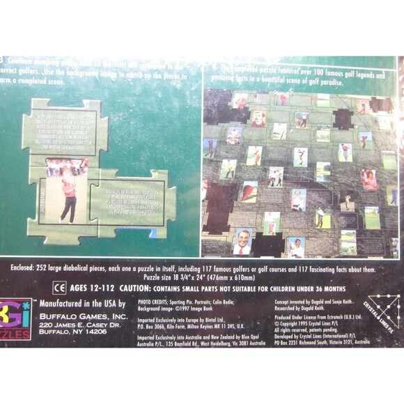 Which Golfer Did That Trivia Quiz Jigsaw Puzzle BGi Games 252 Pieces Vintage New - Picture 2 of 4